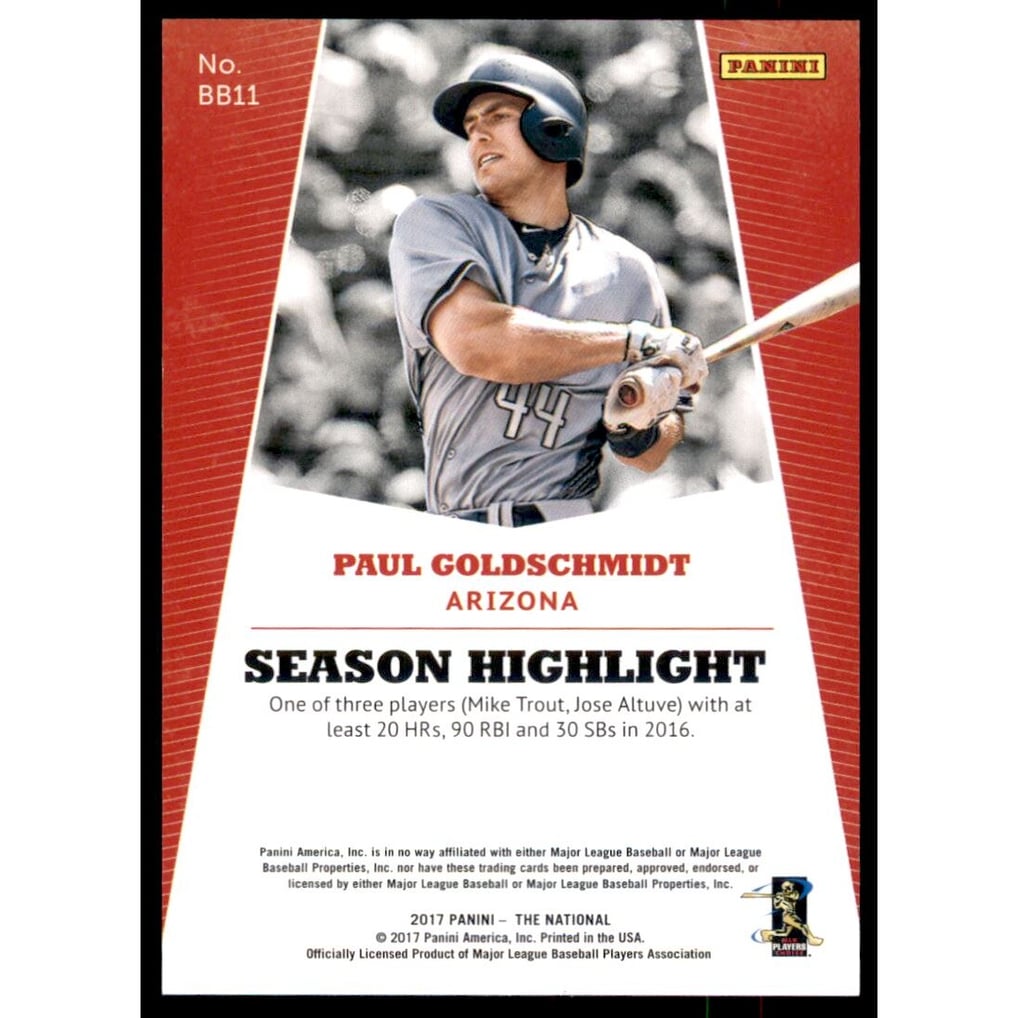 2017 Panini National Convention Rapture #BB11 Paul Goldschmidt