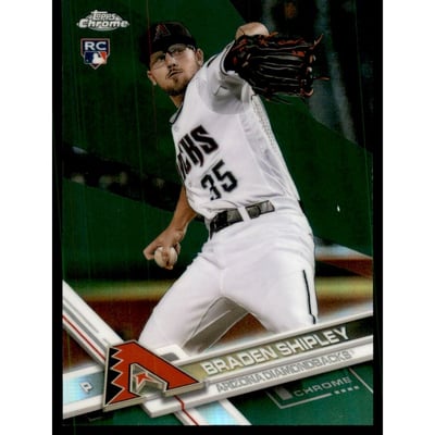 2017 Topps Chrome Green Refractors #51 Braden Shipley