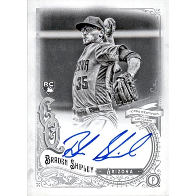 2017 Topps Gypsy Queen Autographs Black and White #GQABSH Braden Shipley