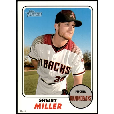 2017 Topps Heritage 5x7 #605 Shelby Miller