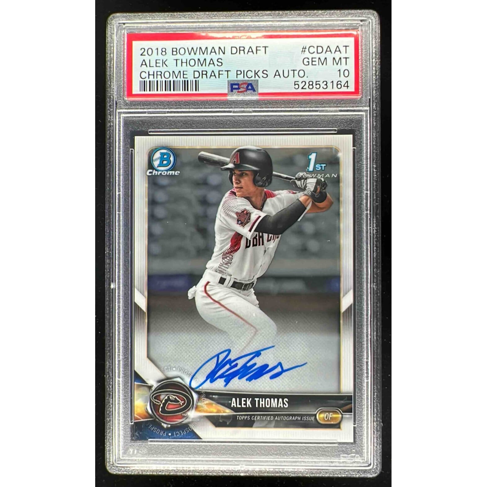 Alek Thomas】2018 Bowman Draft Chrome Draft Picks Autograph #CDA 