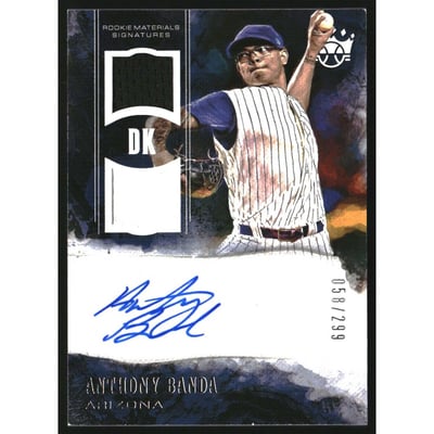 2018 Diamond Kings DK Rookie Materials Signatures #1 Anthony Banda/299