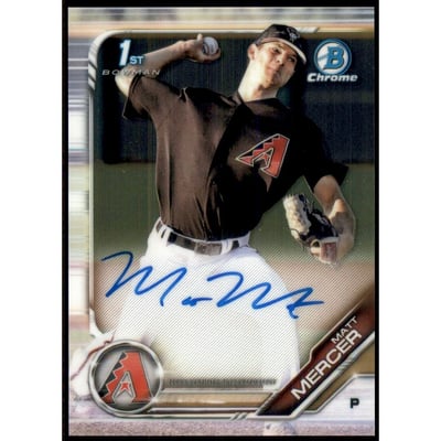 2019 Bowman Chrome Prospect Autographs #CPAMM Matt Mercer