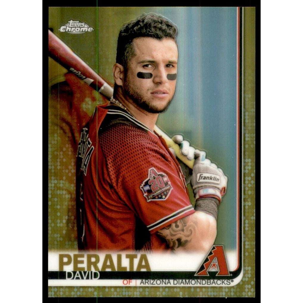 2019 Topps Chrome Gold Refractors #9 David Peralta