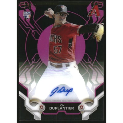 2019 Topps High Tek Autographs Pink #HTAJDU Jon Duplantier