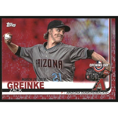 2019 Topps Opening Day Red Foil #12 Zack Greinke