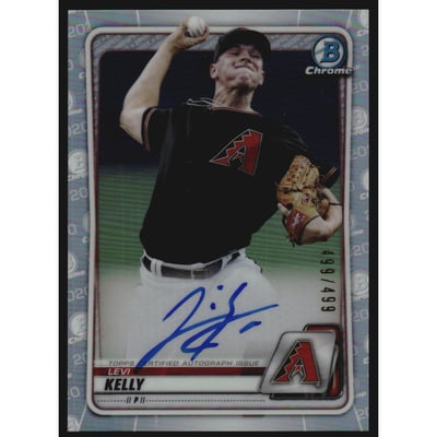 2020 Bowman Chrome Prospect Autographs Refractors #CPALK Levi Kelly