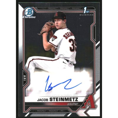 2021 Bowman Chrome Draft Autographs #CDAJS Jacob Steinmetz