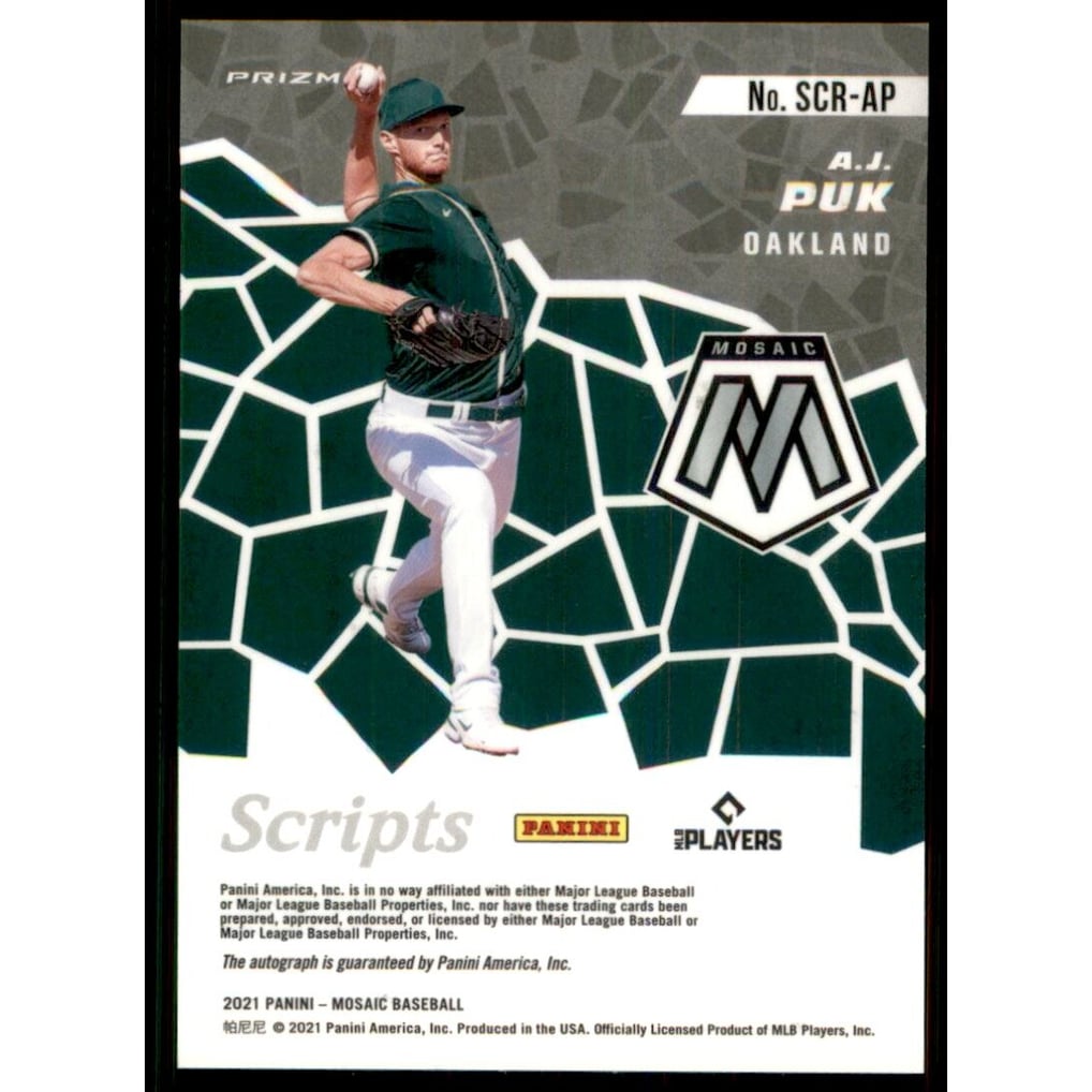 2021 Panini Mosaic Scripts #100 A.J. Puk