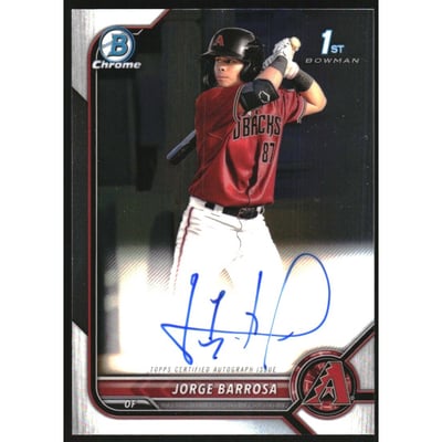 2022 Bowman Chrome Prospect Autographs #CPAJBA Jorge Barrosa