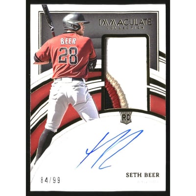 2022 Immaculate Collection #128 Seth Beer AU MEM/99 RC