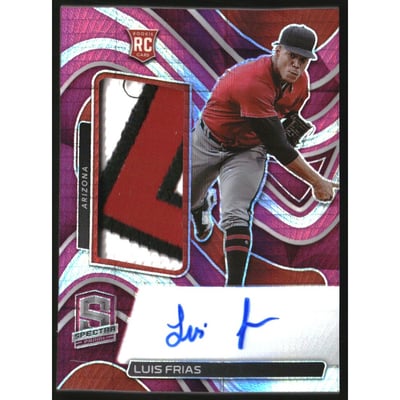 2022 Panini Chronicles Spectra Neon Pink #133 Luis Frias JSY AU