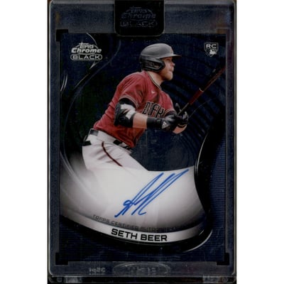 2022 Topps Chrome Black Autographs #CBASBE Seth Beer