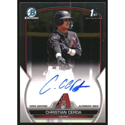 2023 Bowman Chrome Prospect Autographs #CPACCE Christian Cerda