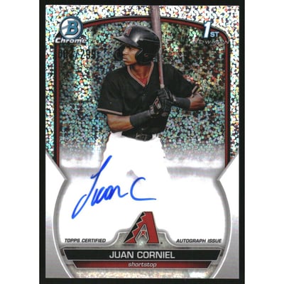 2023 Bowman Chrome Prospect Autographs Speckle Refractors #CPAJCL Juan Corniel
