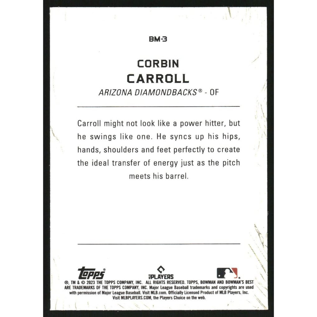 2023 Bowman's Best Bowman Masterpieces #BM3 Corbin Carroll