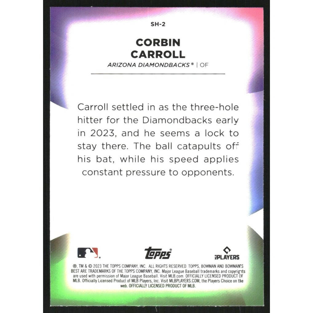 2023 Bowman's Best Shellacked #SH2 Corbin Carroll