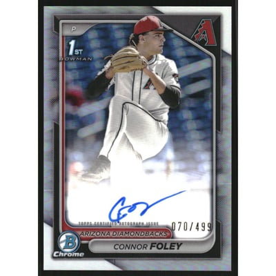 2024 Bowman Chrome Draft Autographs Refractors #CPACF Connor Foley