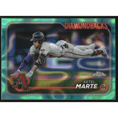 2024 Topps Chrome Aqua Lava Refractors #35 Ketel Marte