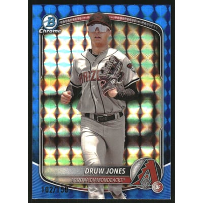 2025 Bowman Chrome Prospects Blue Geometric Refractors #BCP138 Druw Jones