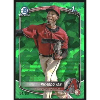 2025 Bowman Chrome Sapphire Prospects Green Refractors #BCP31 Ricardo Yan