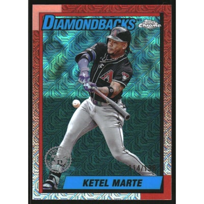 2025 Topps '90 Topps Silver Pack Chrome Aqua Refractors #T90C103 Ketel Marte