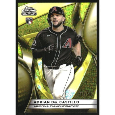 2025 Topps Chrome Black Gold Mini-Diamond Refractors #122 Adrian Del Castillo