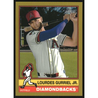 2025 Topps Heritage Chrome Gold Refractors #164 Lourdes Gurriel Jr.