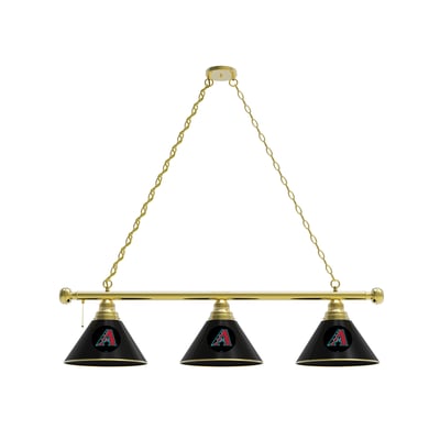 Arizona Diamondbacks 3-Shade Billiard Light with Brass Fixture