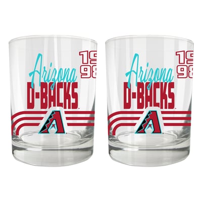Arizona Diamondbacks Two-Piece 12oz. Heritage Rocks Glass Set