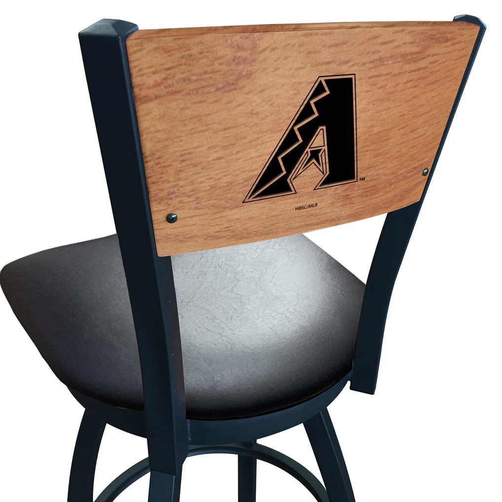 Arizona Diamondbacks 25" Vinyl Swivel Laser Engraved Counter Stool - Black