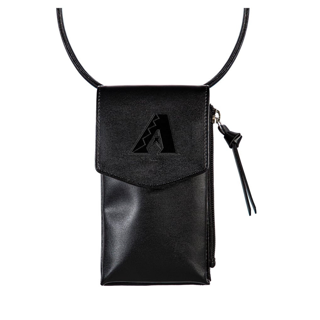 Arizona Diamondbacks Hybrid Leather Crossbody Cell Phone Wallet - Black