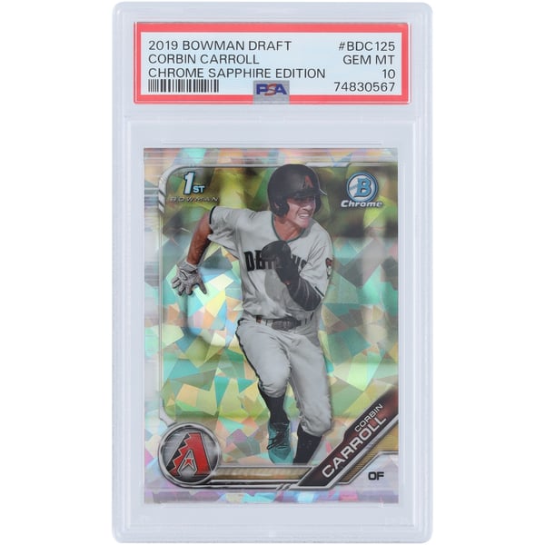 Corbin Carroll Arizona Diamondbacks 2019 Bowman Chrome Sapphire 