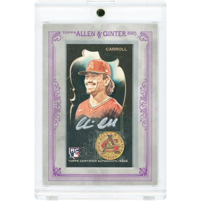 Corbin Carroll Arizona Diamondbacks Autographed 2023 Topps Allen & Ginter Black Mini Silver Ink #MA-CC #44/47 Rookie Card