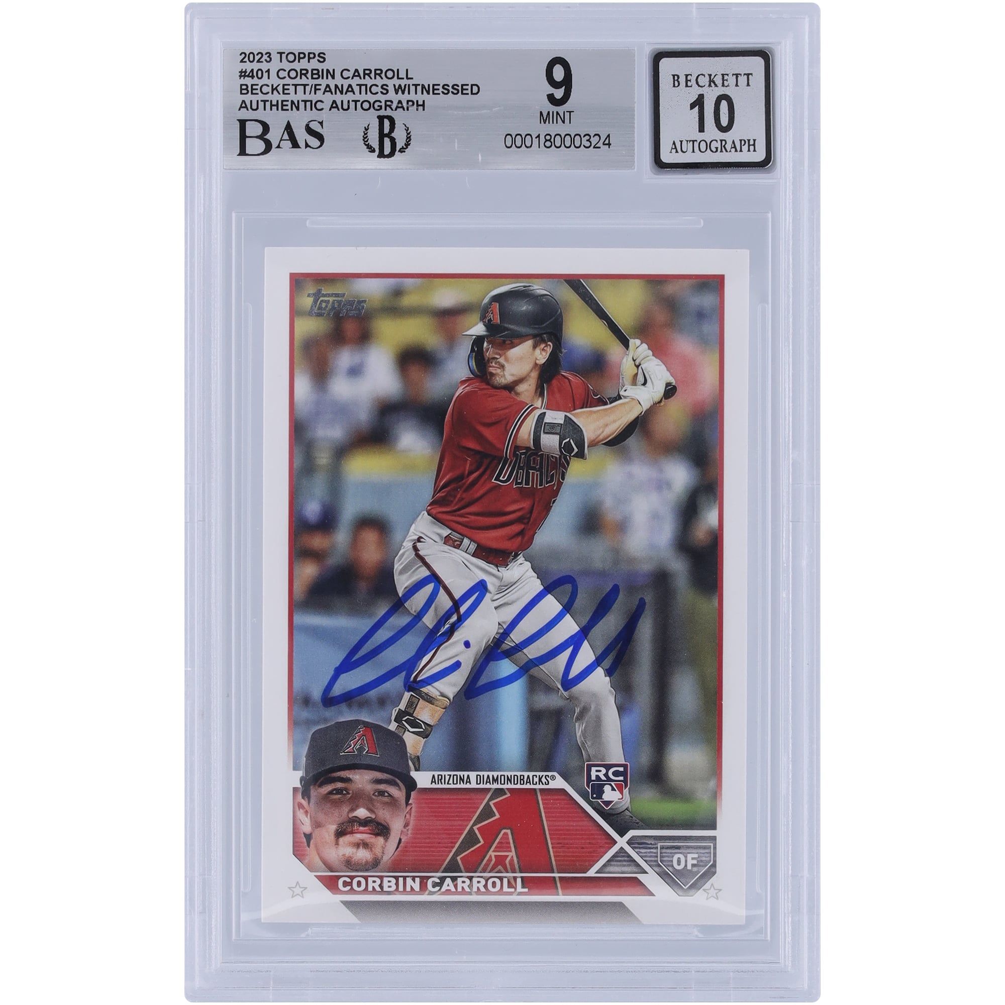 Corbin Carroll Arizona Diamondbacks Autographed 2023 Topps Series 