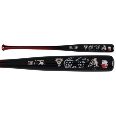 Corbin Carroll Arizona Diamondbacks Autographed Fanatics Authentic Big Time Bats Chrome Bat with Multiple Inscriptions - Limited Edition #5/5