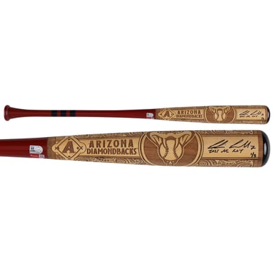 Corbin Carroll Arizona Diamondbacks Autographed Fanatics Authentic Pillbox Bat Company Mural Series Bat with "23 NL ROY" Inscription - Limited Edition #1/5