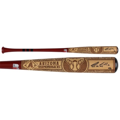 Corbin Carroll Arizona Diamondbacks Autographed Fanatics Authentic Pillbox Bat Company Mural Series Bat with "23 NL ROY" Inscription - Limited Edition of 5