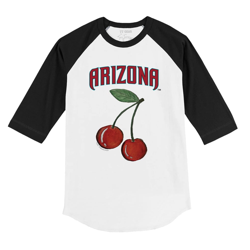Arizona Diamondbacks Tiny Turnip Infant Cherries 3/4-Sleeve Raglan Baseball T-Shirt - White