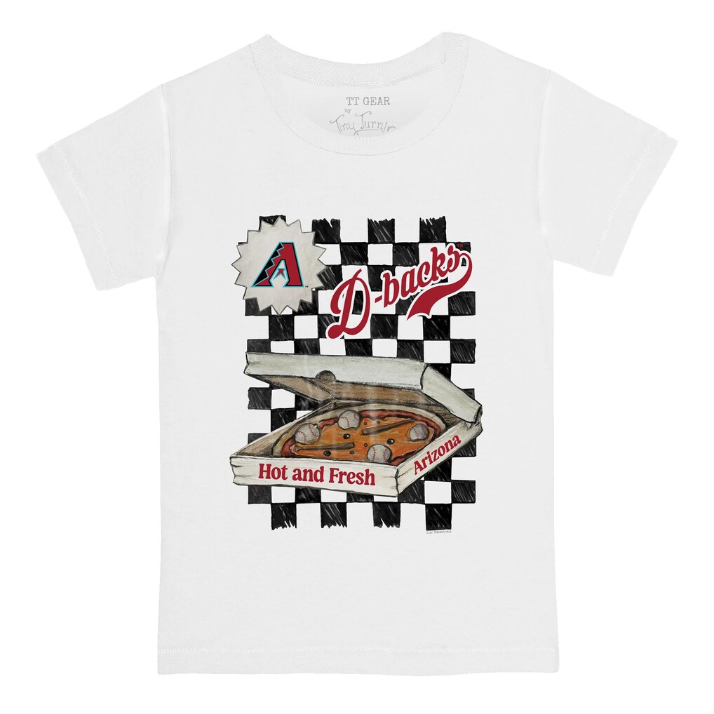Arizona Diamondbacks Tiny Turnip Infant Pizza T-Shirt - White
