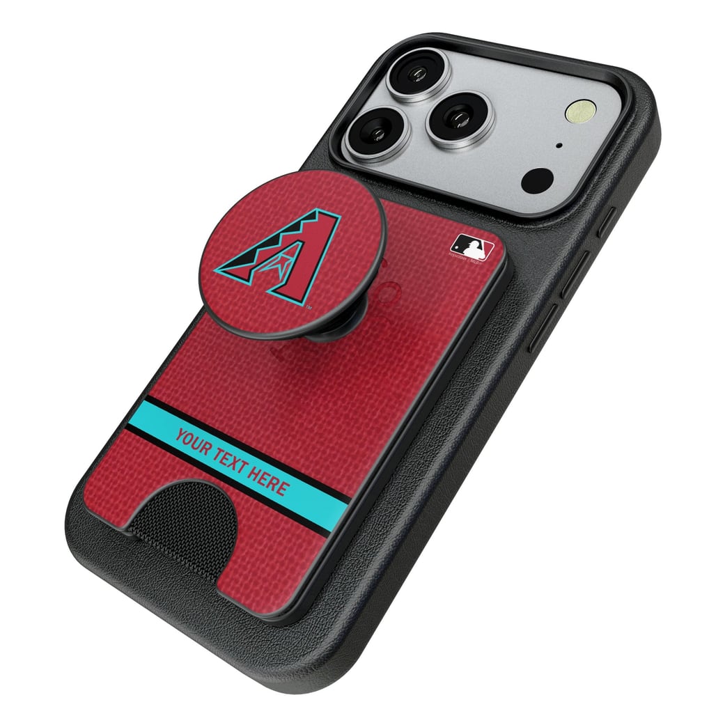 Arizona Diamondbacks Keyscaper Personalized Solid PopSockets Magnetic Wallet