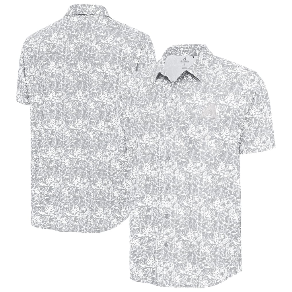 Arizona Diamondbacks Antigua Resort Button-Up Shirt - Gray