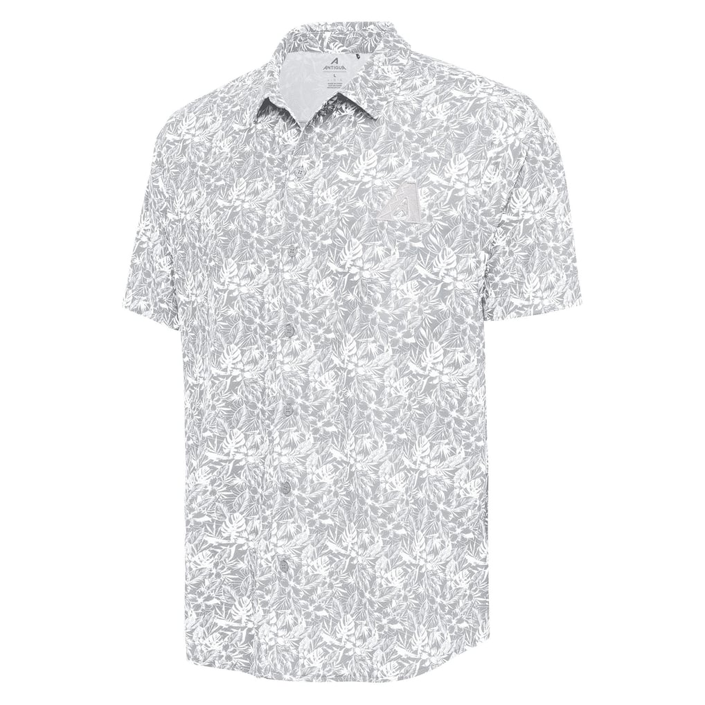 Arizona Diamondbacks Antigua Resort Button-Up Shirt - Gray