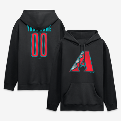 Arizona Diamondbacks  Forged Mascot Personalized Name & Number Hoodie - Black
