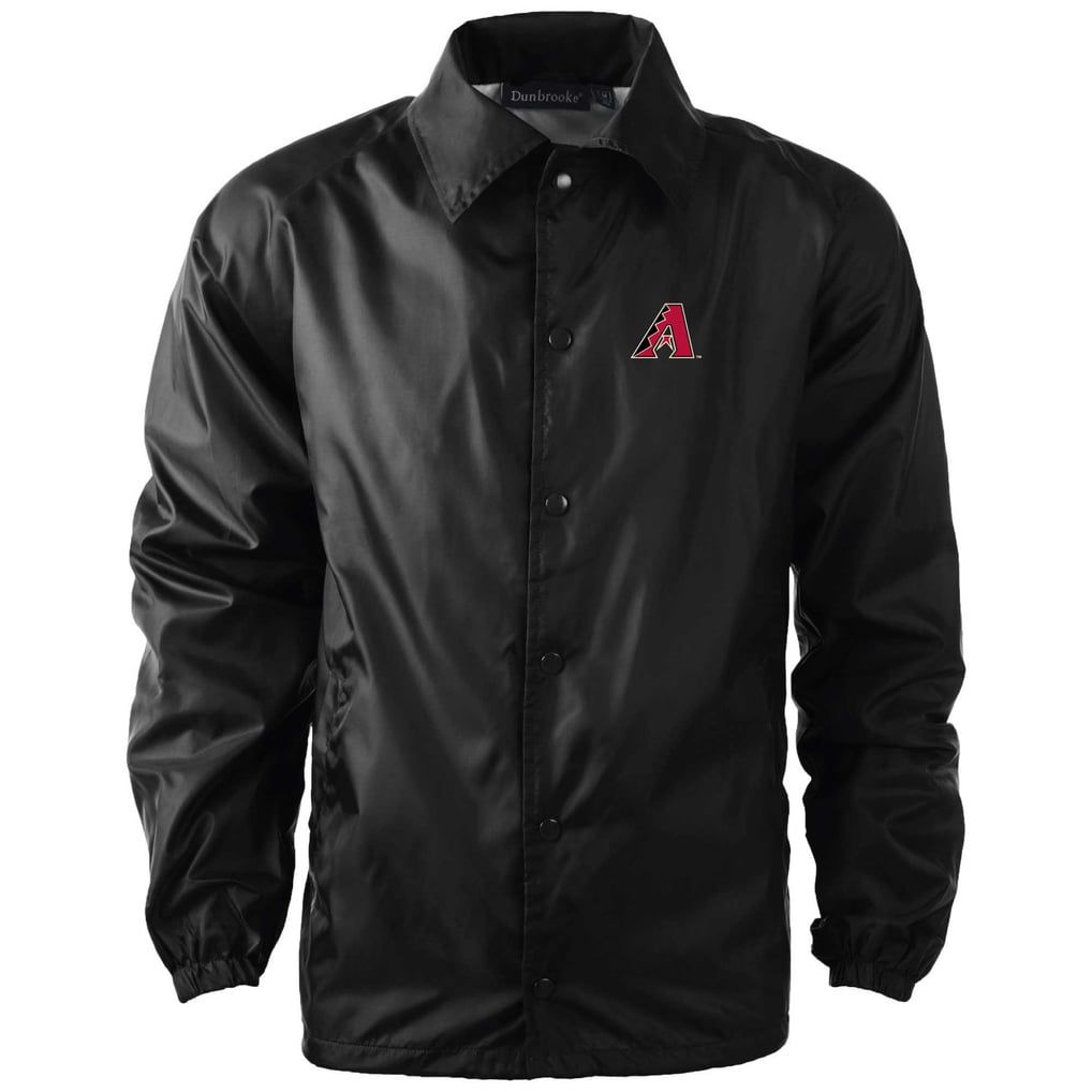 Arizona Diamondbacks Dunbrooke Coach's Raglan Full-Snap Windbreaker Jacket - Black