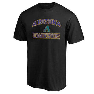  Arizona Diamondbacks Fanatics Big & Tall Cooperstown Collection Heart & Soul T-Shirt - Black