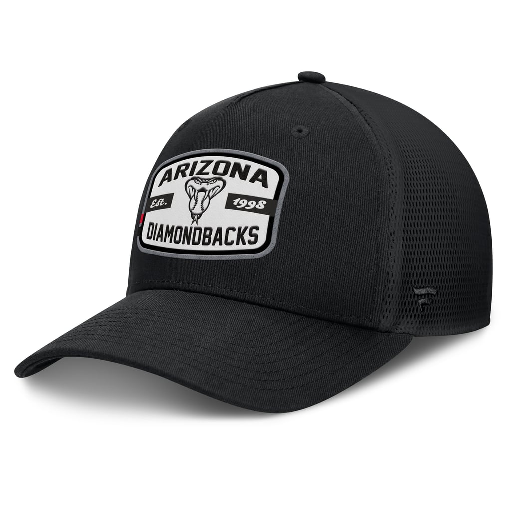 Men's Arizona Diamondbacks Fanatics Black Team Patch A-Frame Trucker ...