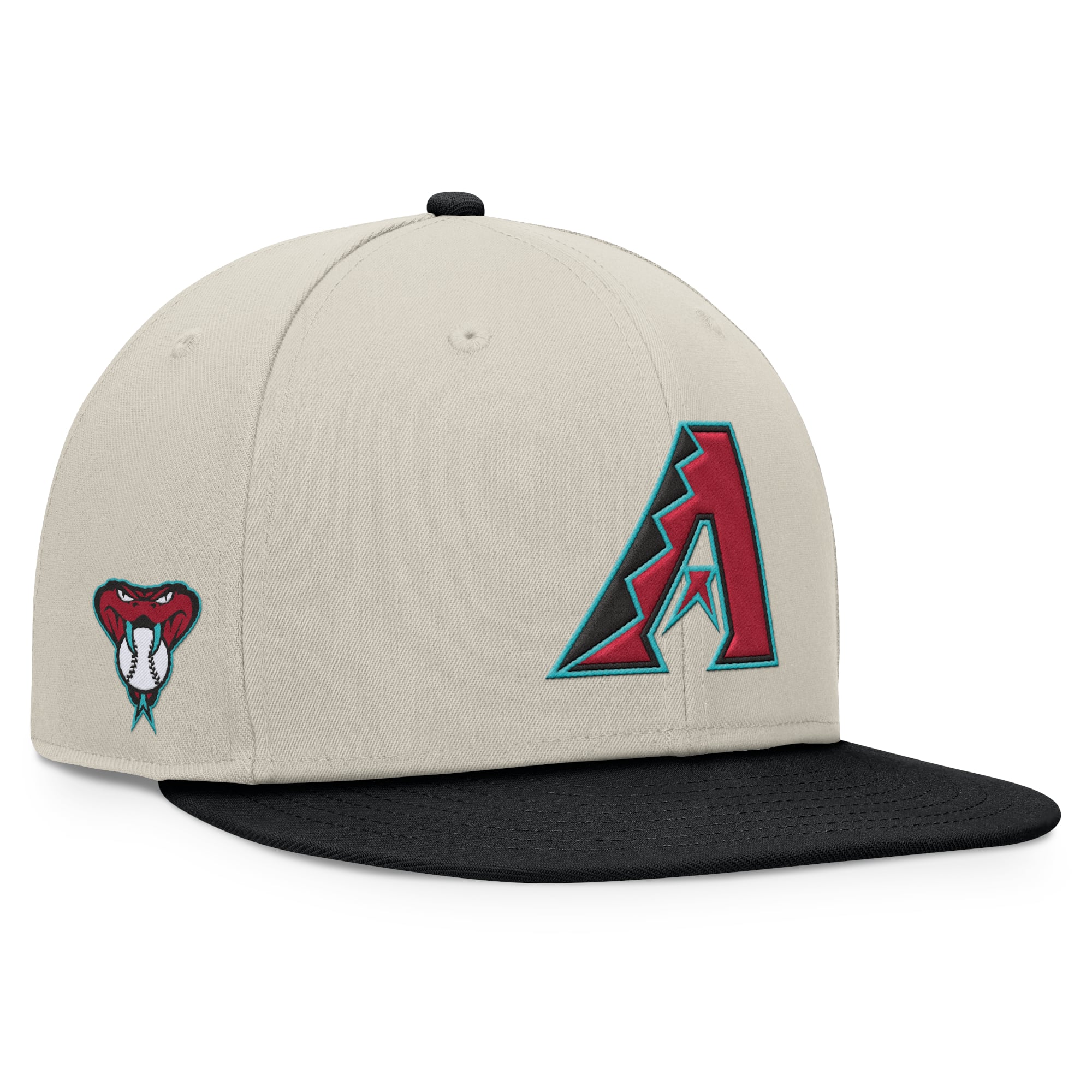 Men's Arizona Diamondbacks Fanatics Khaki/Black Team Two-Tone Snapback Hat