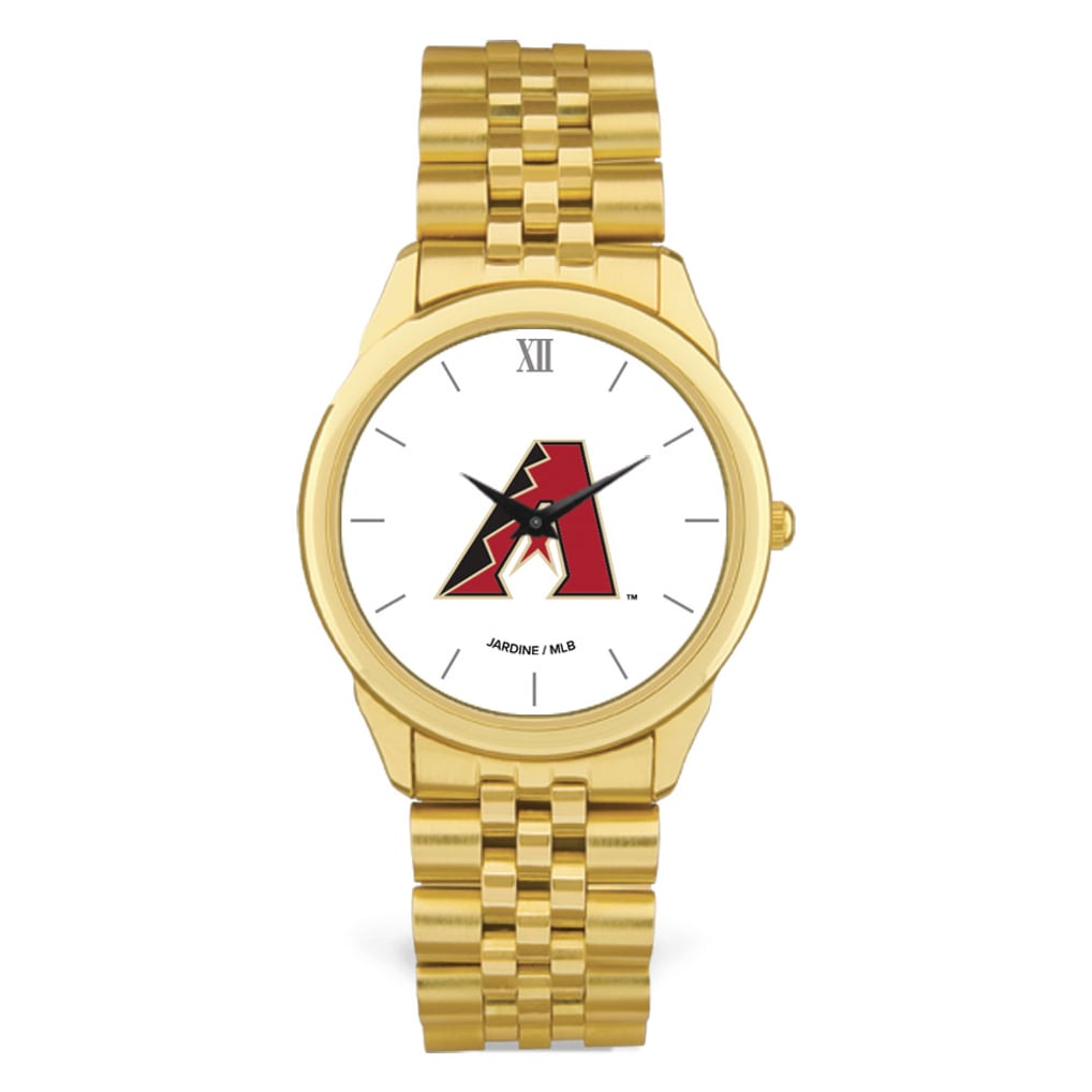  Arizona Diamondbacks White Dial Rolled Link Bracelet Wristwatch - Gold