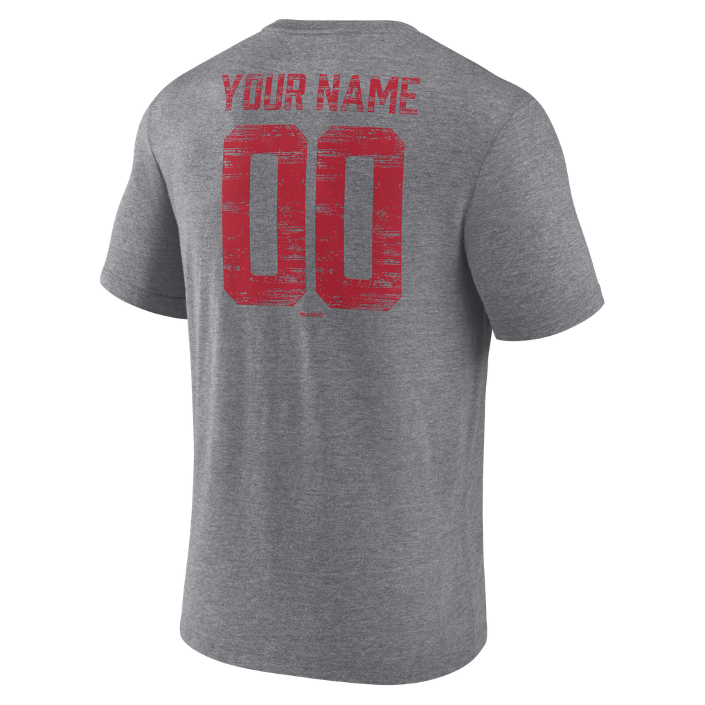  Arizona Diamondbacks Heritage Personalized Any Name & Number Tri-Blend T-Shirt - Gray